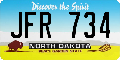 ND license plate JFR734