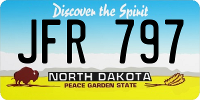 ND license plate JFR797