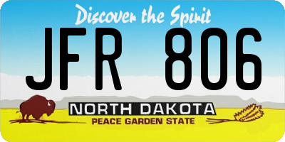ND license plate JFR806