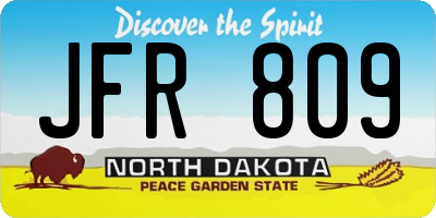 ND license plate JFR809