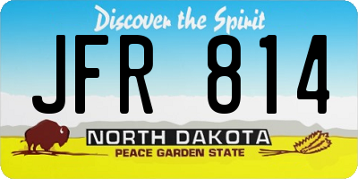 ND license plate JFR814