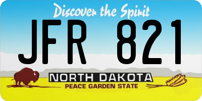ND license plate JFR821