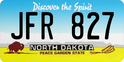 ND license plate JFR827