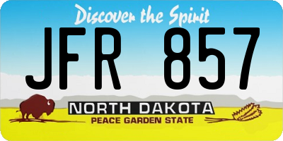 ND license plate JFR857