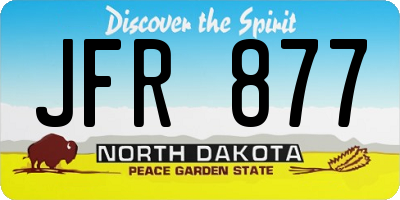ND license plate JFR877