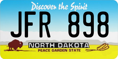 ND license plate JFR898