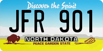 ND license plate JFR901