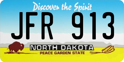 ND license plate JFR913