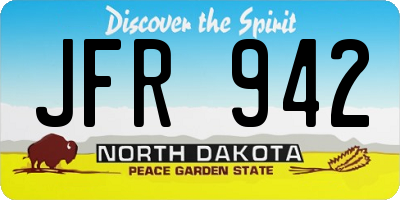 ND license plate JFR942