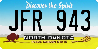 ND license plate JFR943