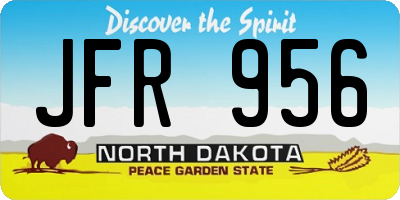 ND license plate JFR956