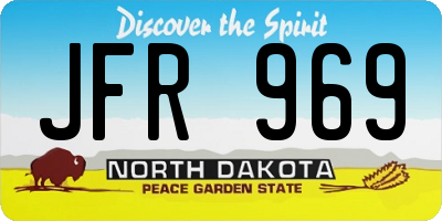 ND license plate JFR969