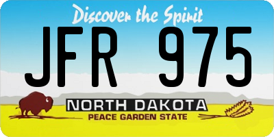 ND license plate JFR975