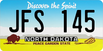 ND license plate JFS145