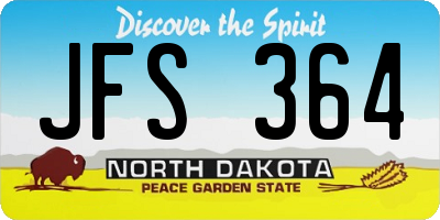 ND license plate JFS364