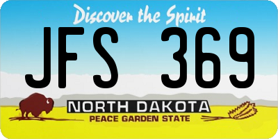 ND license plate JFS369