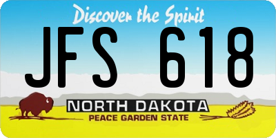 ND license plate JFS618