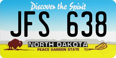 ND license plate JFS638