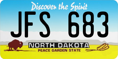 ND license plate JFS683