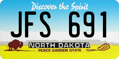 ND license plate JFS691