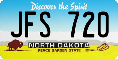 ND license plate JFS720