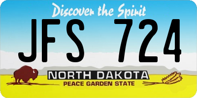 ND license plate JFS724