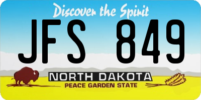 ND license plate JFS849