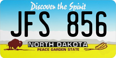 ND license plate JFS856