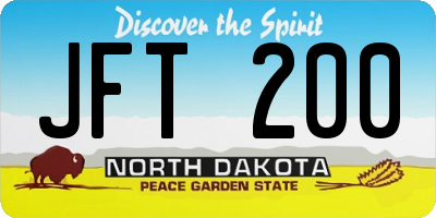 ND license plate JFT200