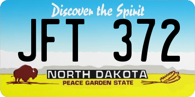 ND license plate JFT372