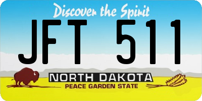 ND license plate JFT511