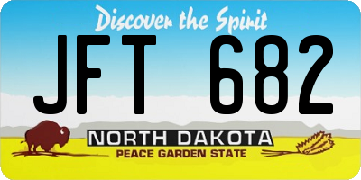 ND license plate JFT682