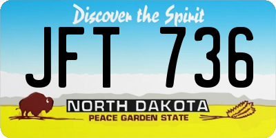 ND license plate JFT736
