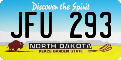 ND license plate JFU293