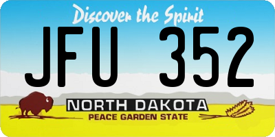 ND license plate JFU352