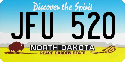 ND license plate JFU520