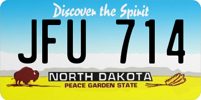 ND license plate JFU714
