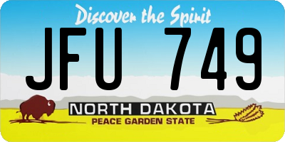 ND license plate JFU749