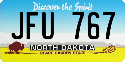ND license plate JFU767
