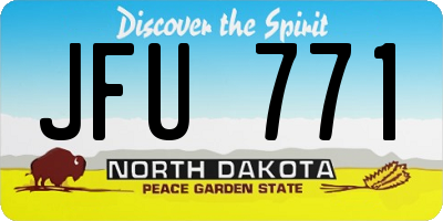 ND license plate JFU771