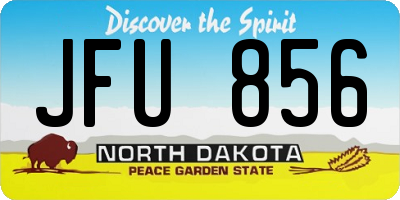 ND license plate JFU856