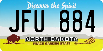 ND license plate JFU884