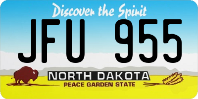 ND license plate JFU955