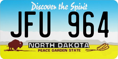 ND license plate JFU964