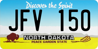 ND license plate JFV150