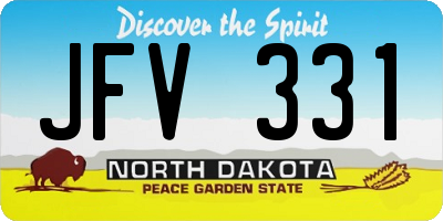 ND license plate JFV331
