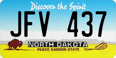 ND license plate JFV437