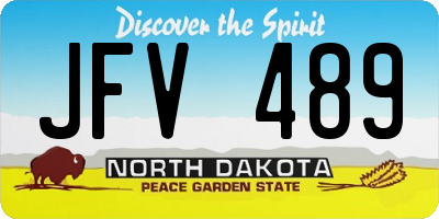 ND license plate JFV489