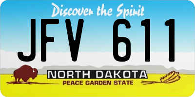 ND license plate JFV611