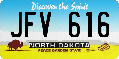ND license plate JFV616